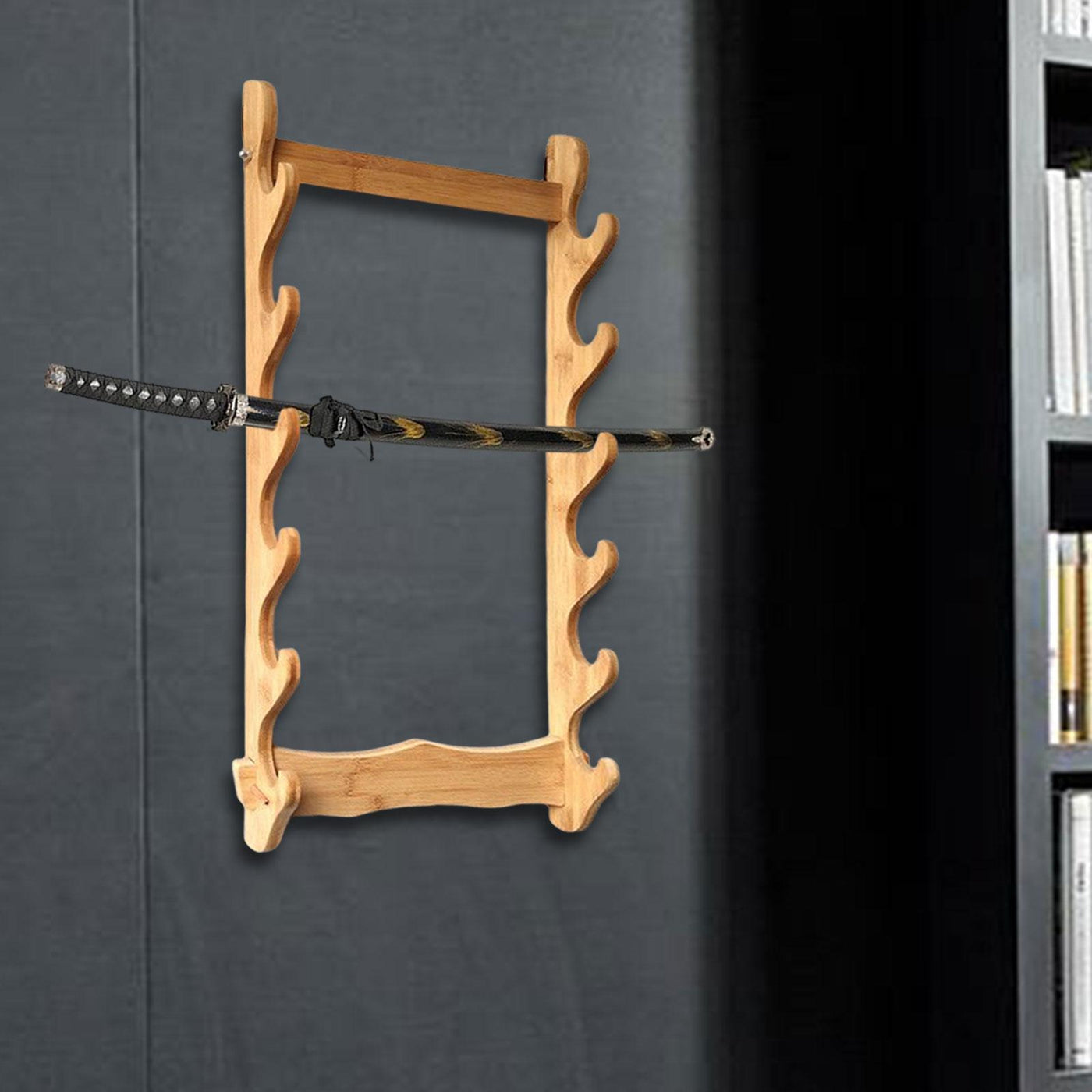 Solid Wood Wall Display Rack, Wall Mounted Bracket Hanger, Wooden Frame Rack, Horizontal Support for Room Dojo Tier