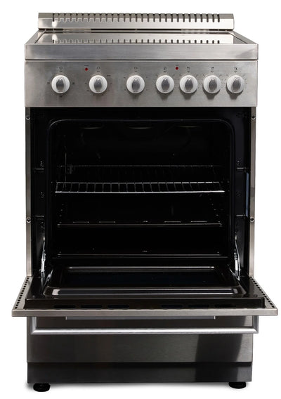 Premium Levella 24" Freestanding Electric Range with 4 Burners and 2.6 Cu. Ft. Oven Capacity