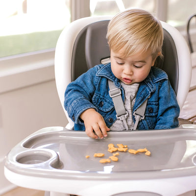 Ingenuity SmartClean Trio Elite 3-in-1 Convertible High Chair, Toddler Chair, and Booster Seat, For Ages 6 Months and Up, Unisex - Slate