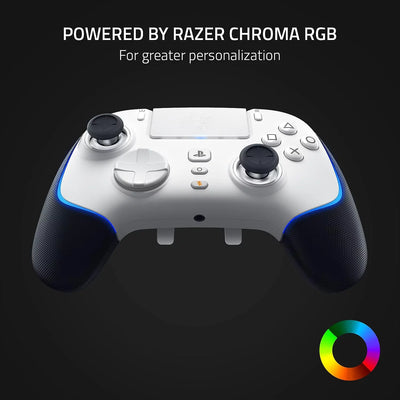 Razer Wolverine V2 Pro Wireless Gaming Controller for PlayStation 5 / PS5 PC: HyperSpeed Wireless - Mecha-Tactile Action Buttons - 8-Way Microswitch D-Pad - 6 Remappable Buttons - Chroma RGB - White