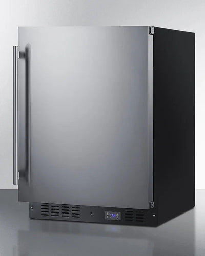 24" Wide Built-In All-Freezer With Icemaker, Black Cabinet