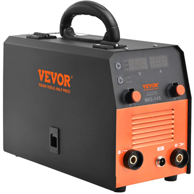 VEVOR 145A MIG Welder, 3 in 1 Combo Gasless MIG/Lift TIG/MMA with Welding Machine, 110 V Flux Core/Solid Wire Welding Machine with IGBT Inverter & MIG Torch