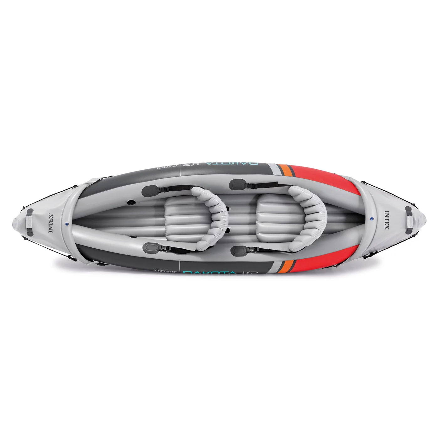 Open Box Intex Dakota K2 2 Person Vinyl Inflatable Kayak with Oars and Pump