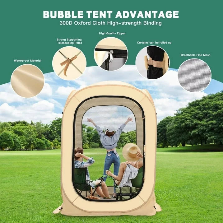 Lilypelle 4.3' x 4.3' Instant Screen House, Portable Screen Room,Canopy Pop-Up Screen Tentwith Carry Bag for Patio, Backyard, Deck & Outdoor Activities