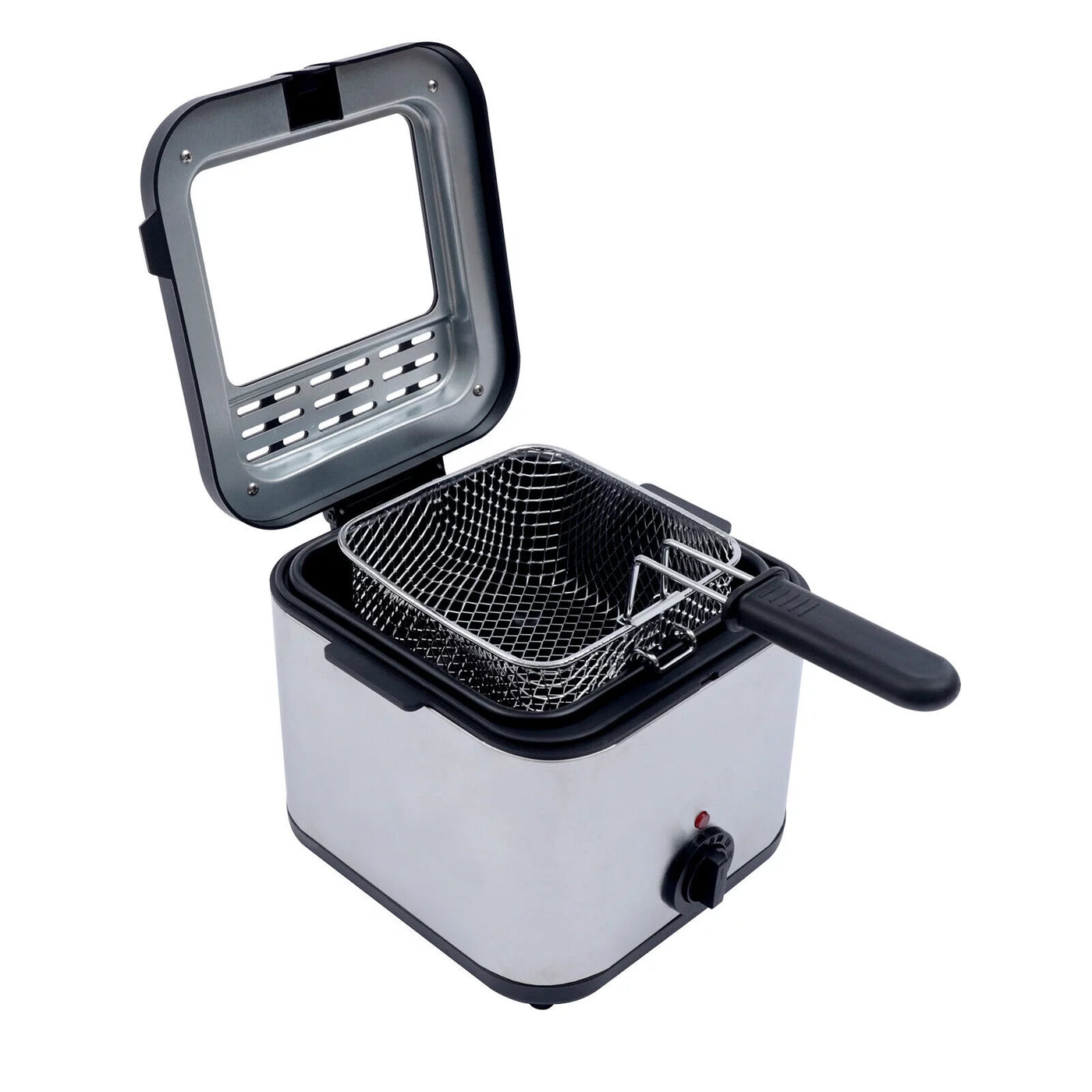 DENEST 1KW Stainless Steel Electric Deep Fryer w/Basket, Adjustable Control Temperature