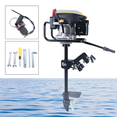 4 Stroke 3.2KW Outboard Boat Motor Engine & Air Cooling System Heavy Duty