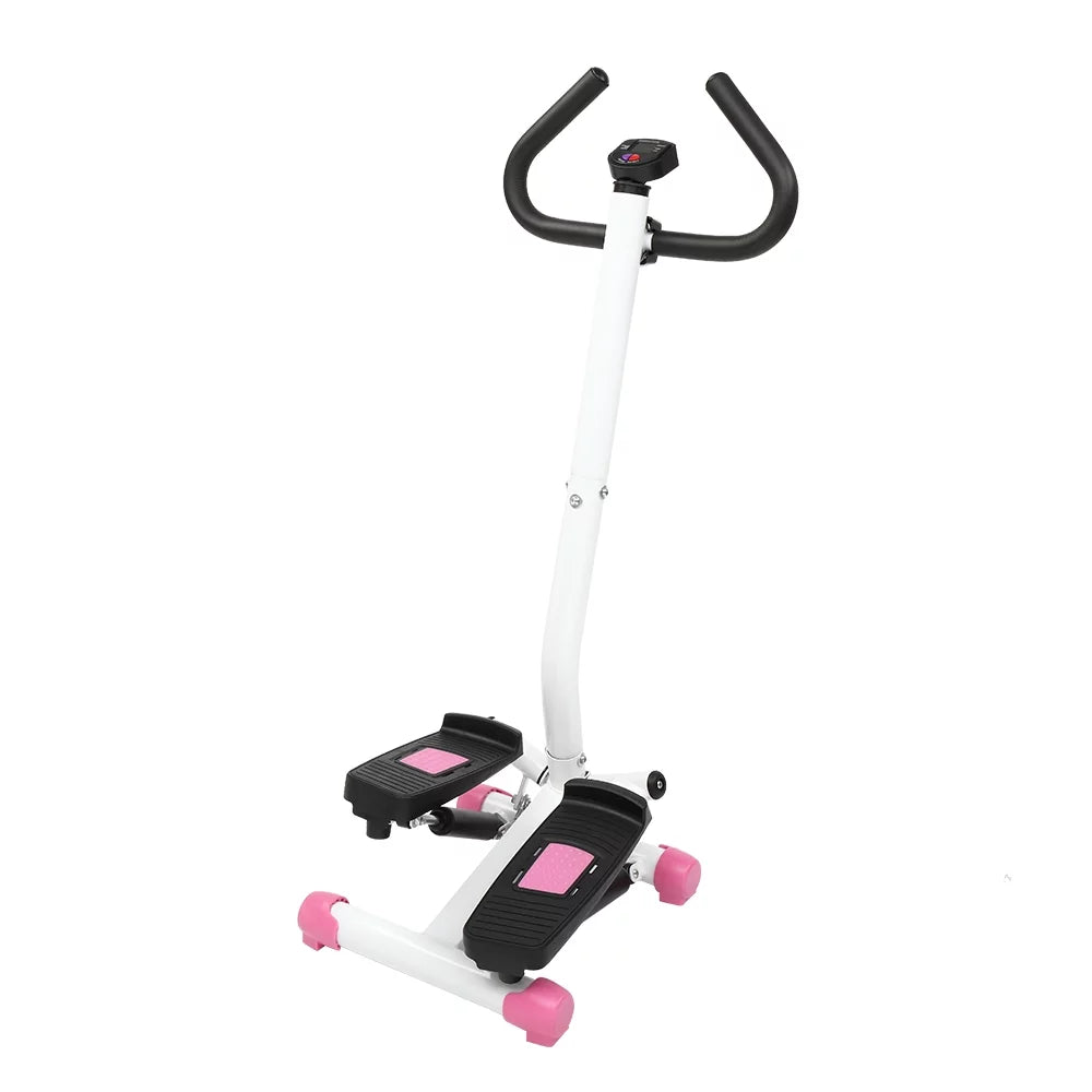 UBesGoo Mini Aerobic Stepper, Stair Climber Twist Fitness Machine with handle, Pink