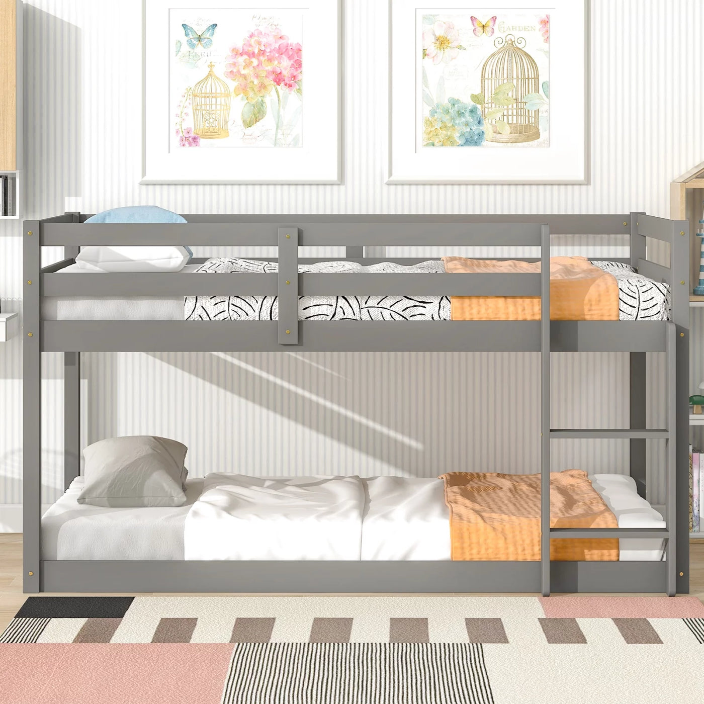 Stylish Grey Loft Twin Bed - Perfect Addition to Your Modern Bedroom Decor - Cozy and Contemporary Sleeping Solution - Ideal for Small Spaces and Shared Rooms