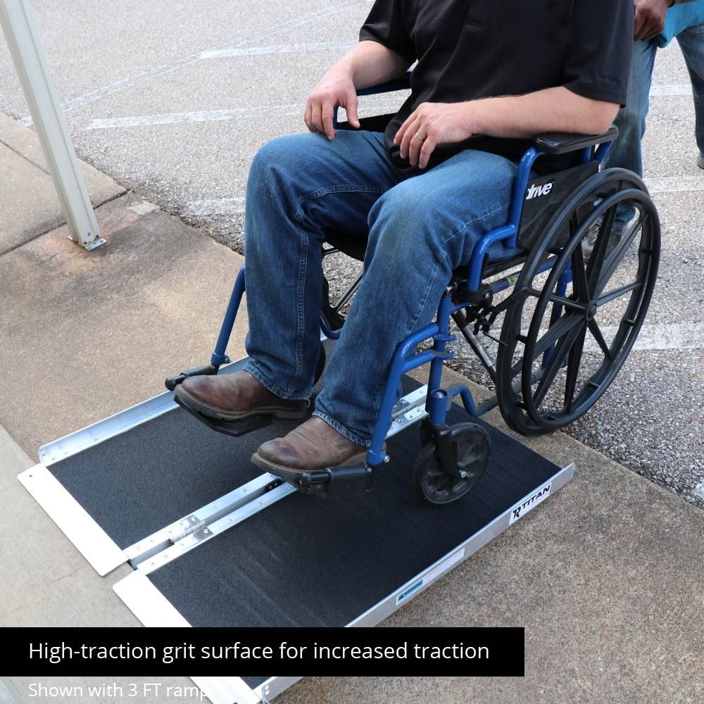 Titan Ramps 4' Single-Fold Wheelchair Ramp - 500 lb. Capacity