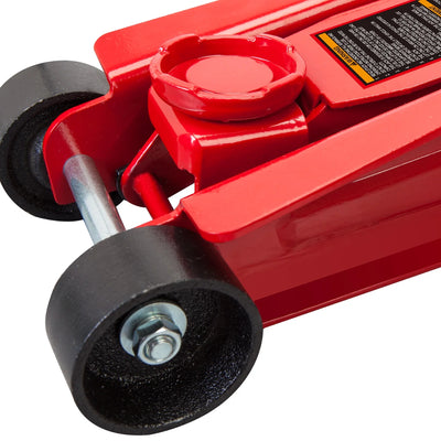 Big Red 2.5 Ton Hydraulic Low Profile Trolley Floor Jack with Dual Piston Quick Lift Pump,Red, W8255