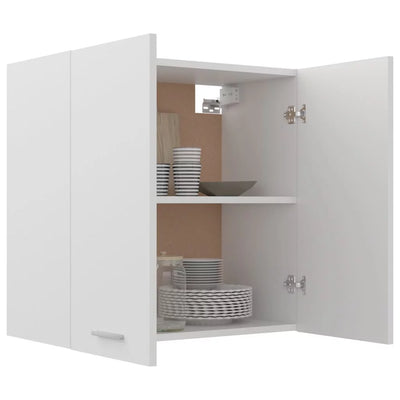 White Hanging Cabinet 23.6x12.2x23.6 - Durable Engineered Wood Construction - Spacious Storage - Easy Wall Mounting - Ideal for Small Spaces and Modern Home Decor