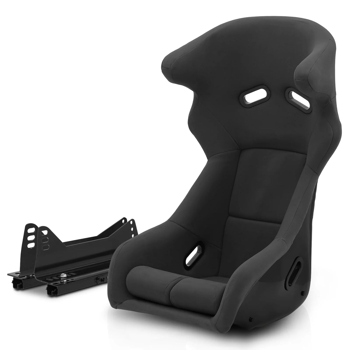 MoNiBloom Racing Bucket Seat, Racing Simulator Game Seat with Adjustable Slide, Racing Seat for Racing Simulator Cockpit Wheel Stand, Black