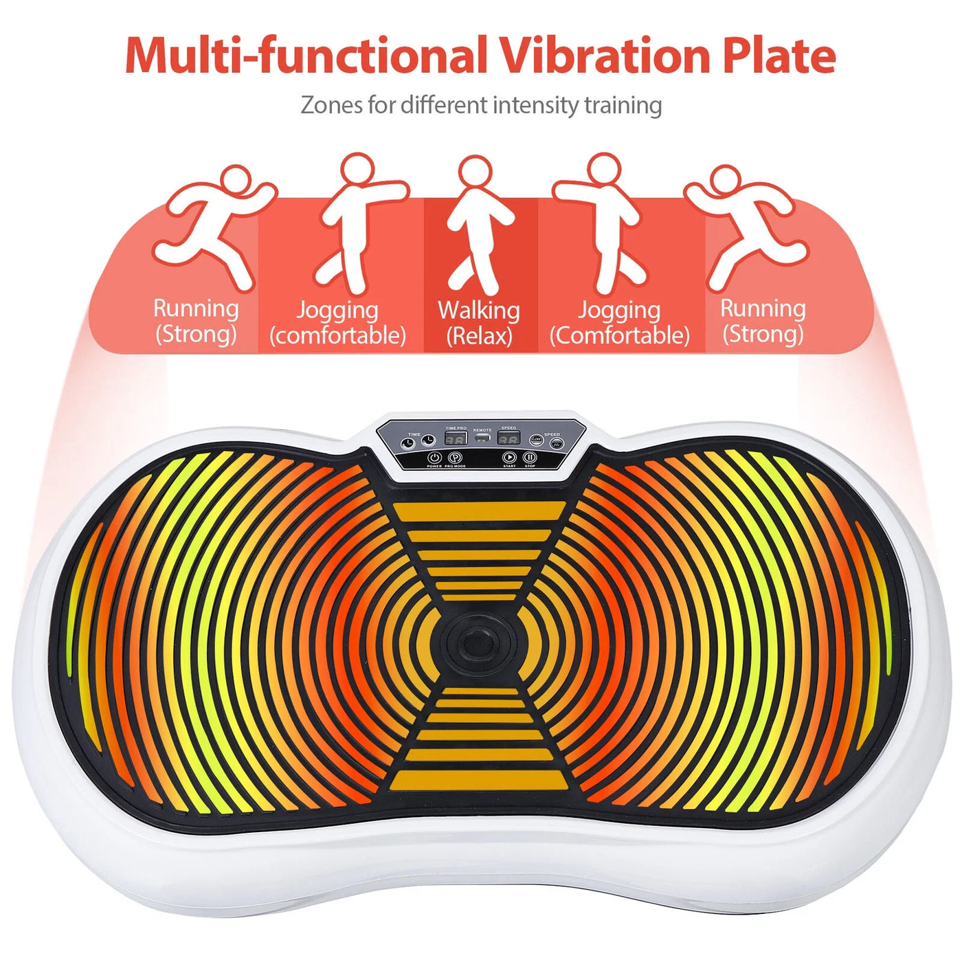 Vibration Plate Exercise Machine Training Equipment for Weight Loss Toning Whie