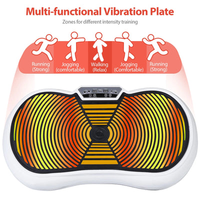 Vibration Plate Exercise Machine Training Equipment for Weight Loss Toning Whie