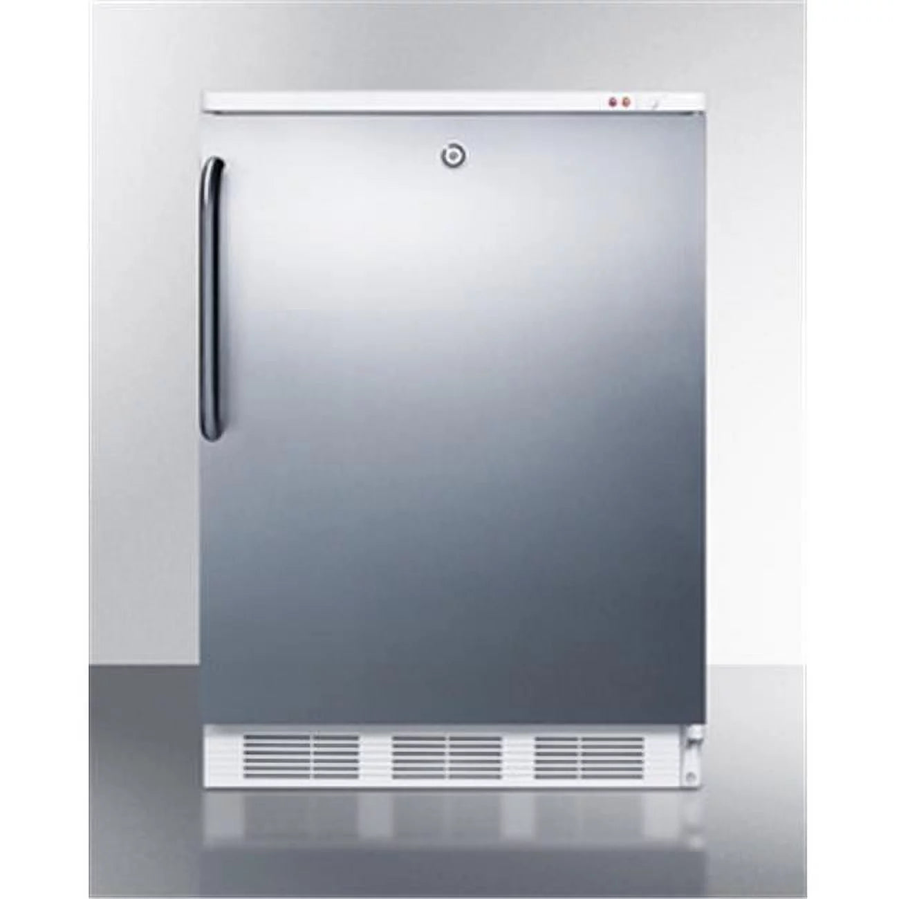 Accucold VT65ML7BISSTB 24 in. Wide Built-in -25 deg C Manual Defrost All Freezer with Lock, Stainless Steel