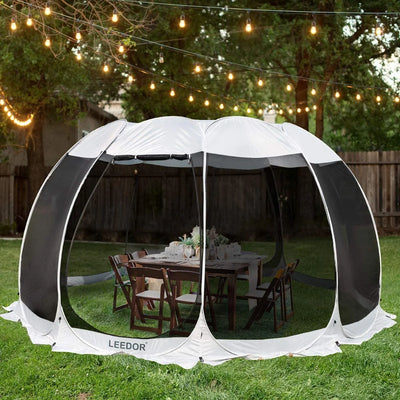 Screen House Tent Instant Room Outdoor Canopy 15x15 Gray