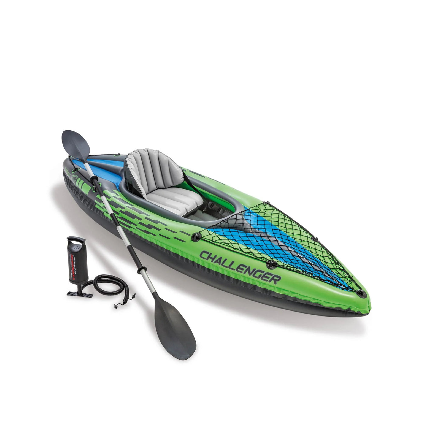 Intex Challenger K1 Single Person Inflatable Fishing Kayak Set Accessory Kit Oars & Pump