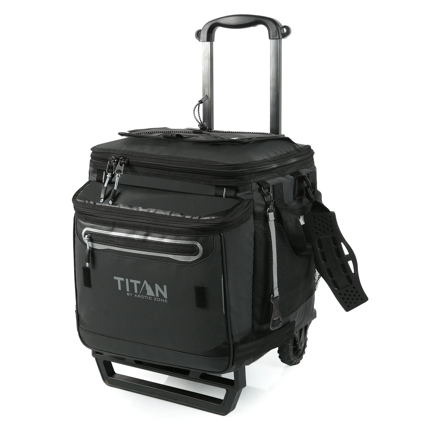 Titan By Arctic Zone 60 Can Capacity Collapsible Wheeled Soft Cooler, Black