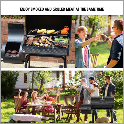 Royal Gourmet 30" CC1830F Charcoal Grill with Offset Smoker