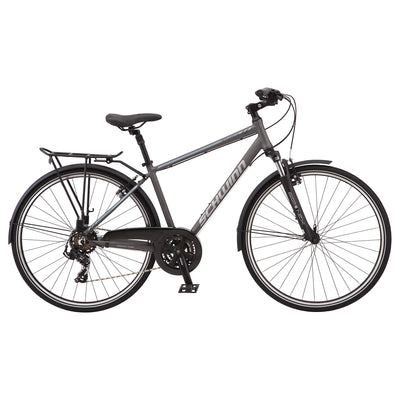 Schwinn Network 6c Hybrid Bike, 21 Speeds, Large 19.5" Mens Style Frame, 700c Wheels, Grey