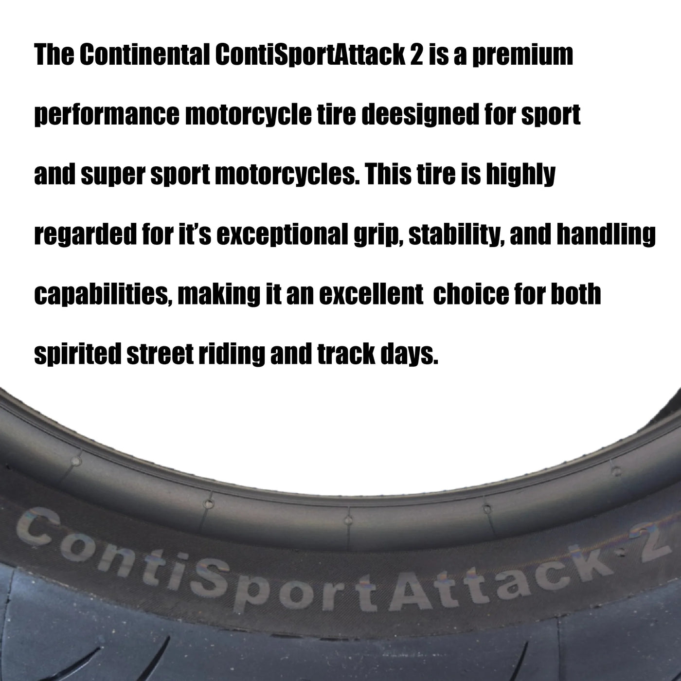 Continental ContiSportAttack 2 120/70ZR17 Front & 180/55ZR17 Rear Sports Motorcycle Tires - High-Performance Grip, Enhanced Stability, and Quick Warm-Up 120/70-17, 180/55-17