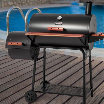 Royal Gourmet CC1830W 30" Barrel Charcoal Grill with Offset Smoker