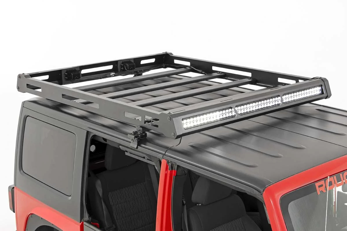 Rough Country LED Roof Rack System for 2007-2018 Jeep Wrangler JK - 10615