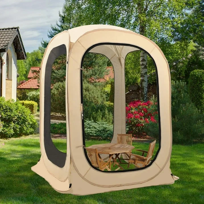 Lilypelle 4.3' x 4.3' Instant Screen House, Portable Screen Room,Canopy Pop-Up Screen Tentwith Carry Bag for Patio, Backyard, Deck & Outdoor Activities