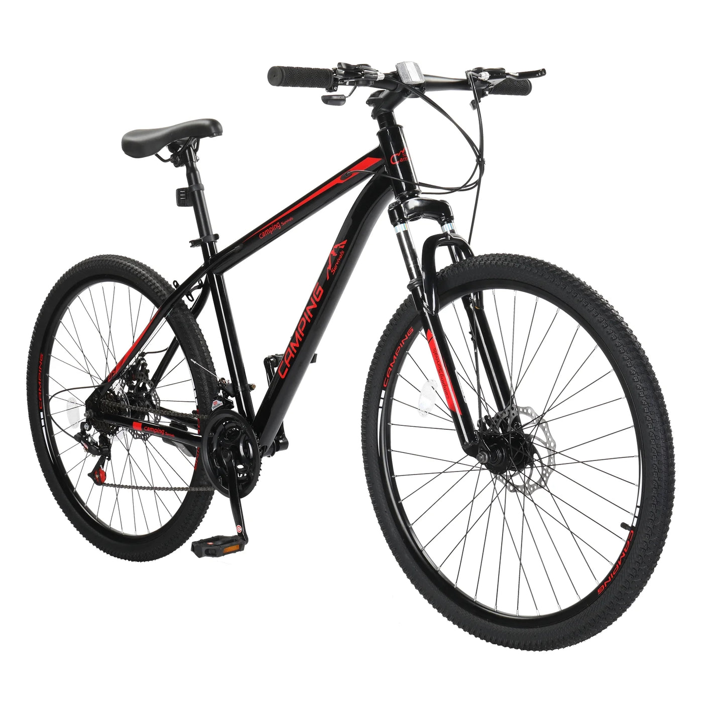 Zimtown 27.5in Wheel Mountain Bike, Adult 21 Speed Steel Bicycle, Black & White