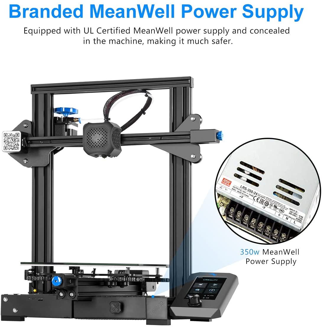 Creality Ender 3 V2 3D Printers, Official Upgraded FDM 3D Printer, Build Size 220x220x250mm