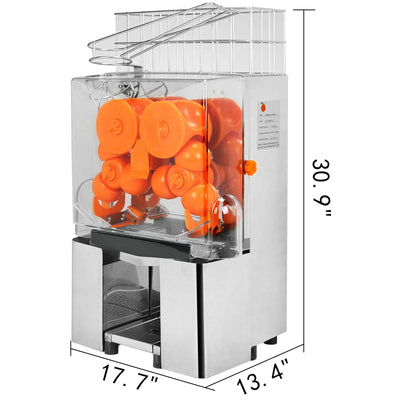 VEVOR 120W Commercial Orange Juicer Machine Automatic Juice Squeezer Extractor