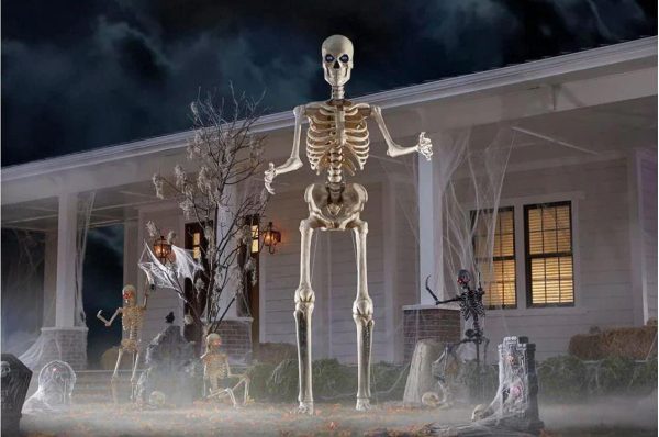 Home Accents 12 ft. Giant-Sized Skeleton with LifeEyes