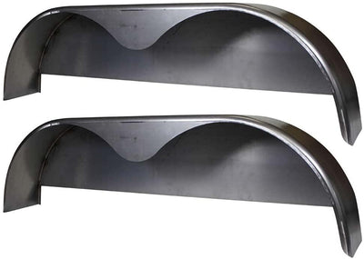 72×10-3/4 Tandem Axle Steel Trailer Fender w/Back Plate Welded In (2-Pack)