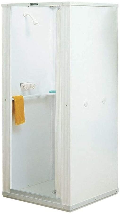 Portable Compact Mobile Home Stand Up Shower Stall Kit 32 in x 32 in