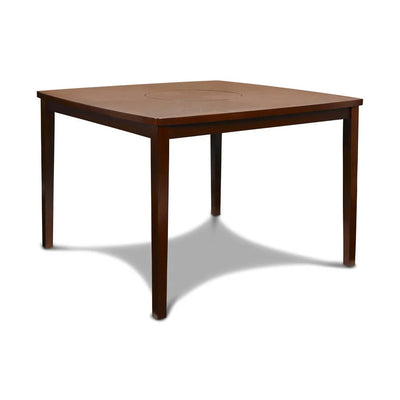 New Classic Furniture Dixon Wood Counter Table with Lazy Susan in Espresso