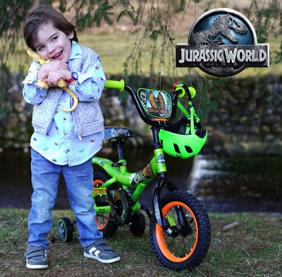 Jurassic World™ 12-inch Raptor Boy's Bicycle with Training Wheel, Green and Orange