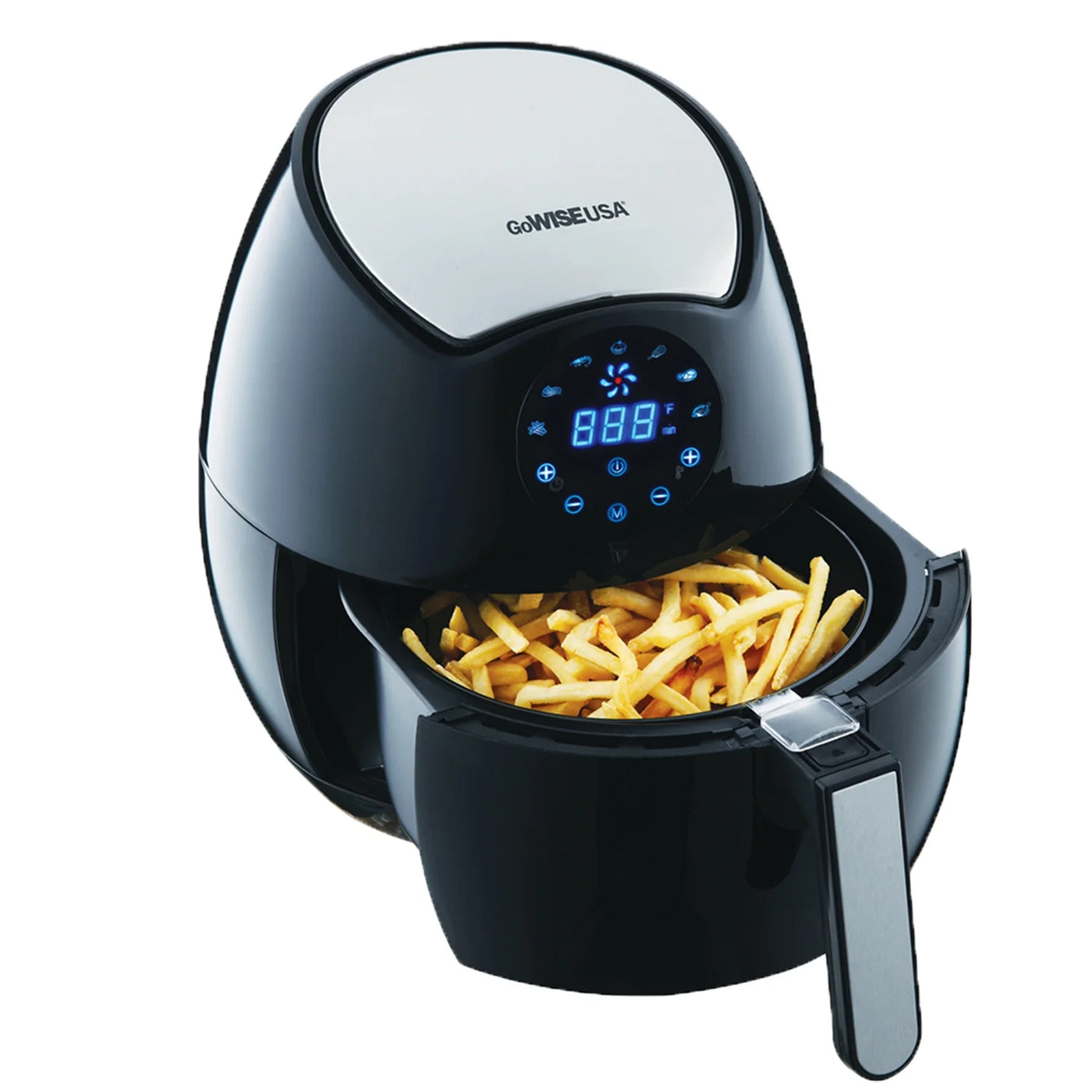 GoWISE USA GW22621 4th Generation Electric Air Fryer, Black, 3.7 QT, 1400W NEW