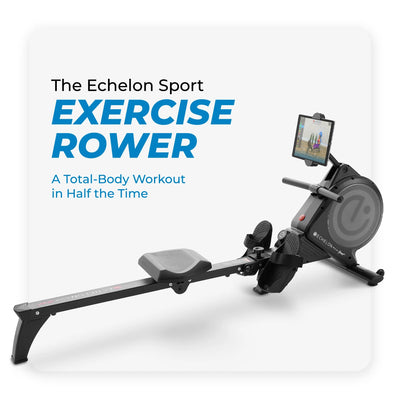 Echelon Sport Exercise Rower with 32 Levels of Magnetic Resistance + 30-Day Free Membership Trial