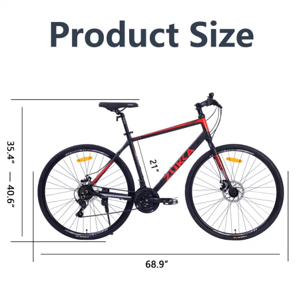 21 Speed Hybrid bike Disc Brake 700C Road Bike For men women's City Bicycle