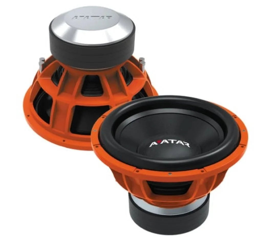 Avatar Tsunami STU-1546-D2 Orange 6000 Watts Peak 2-Ohm 15" Subwoofer