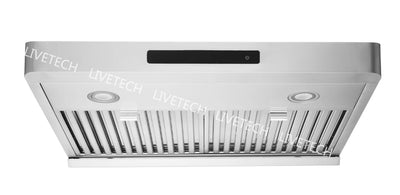 Rear Vent --- LiveTech Stainless Steel 30" Under Cabinet Range Hood 800 CFM