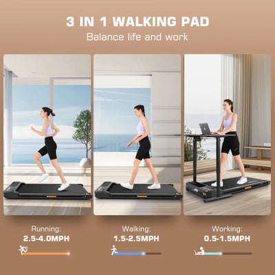 ANCHEER Walking Pad Treadmill&Under Desk Treadmill for Home&Office, Speed Range 0.6~3.8mph, 240 lbs Weight Capacity