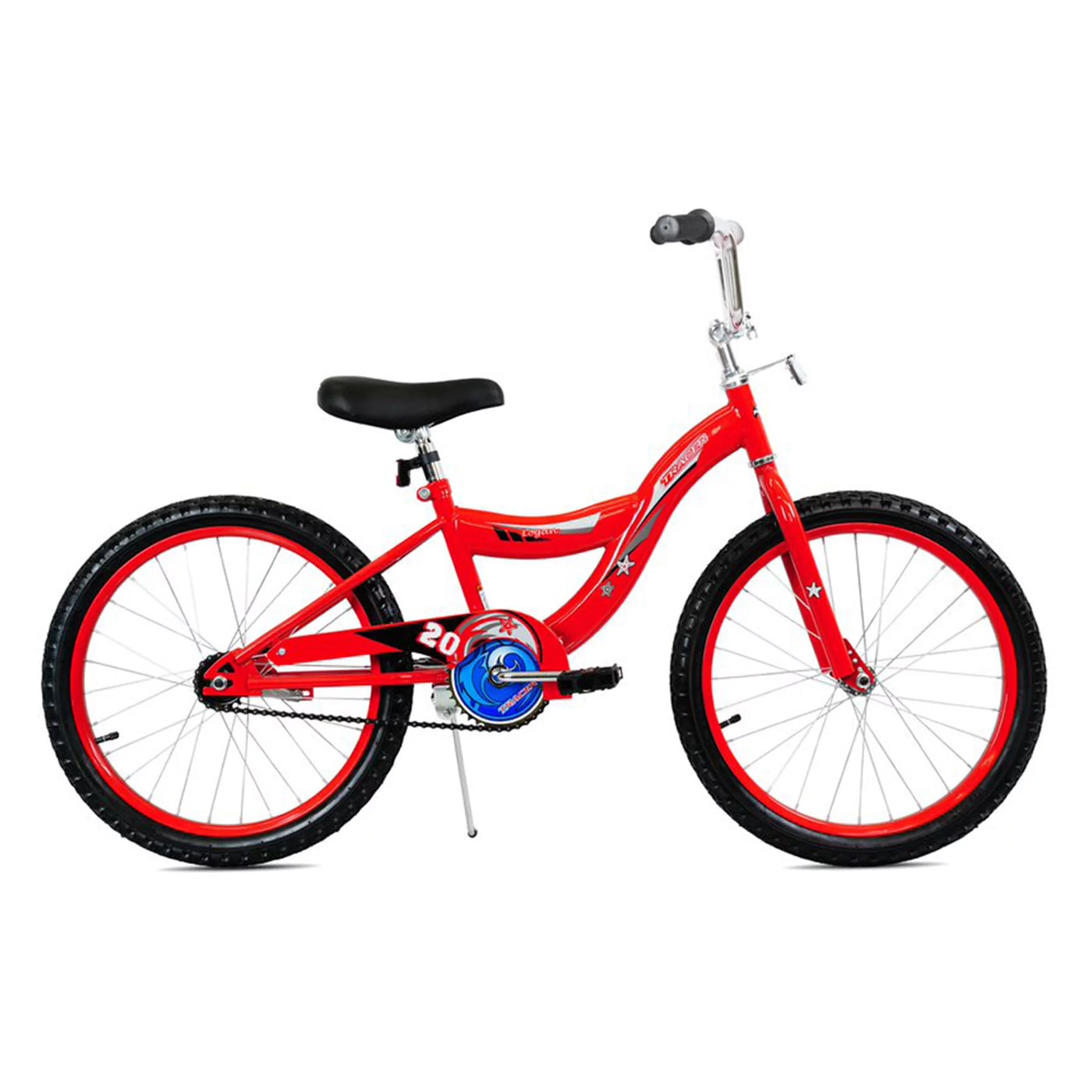 TRACER Logan 20 In Hi-Ten Steel Framed Freestyle BMX Beginners Bike, Red