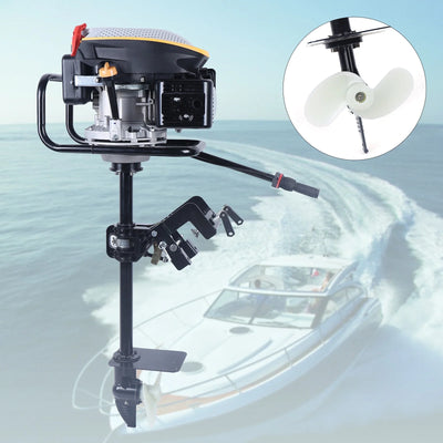 4 Stroke 3.2KW Outboard Boat Motor Engine & Air Cooling System Heavy Duty