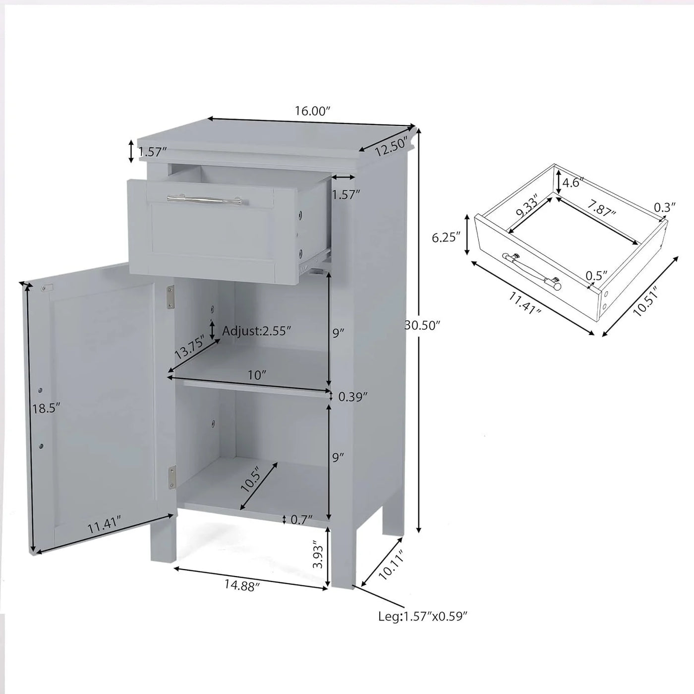 Upgrade Your Living Space with Elegant and Stylish Modern White Wooden Bathroom Storage Shelf Unit for Home and Office Use Ideal Space Saving Freestanding Tall Cupboard Cabinet with Door