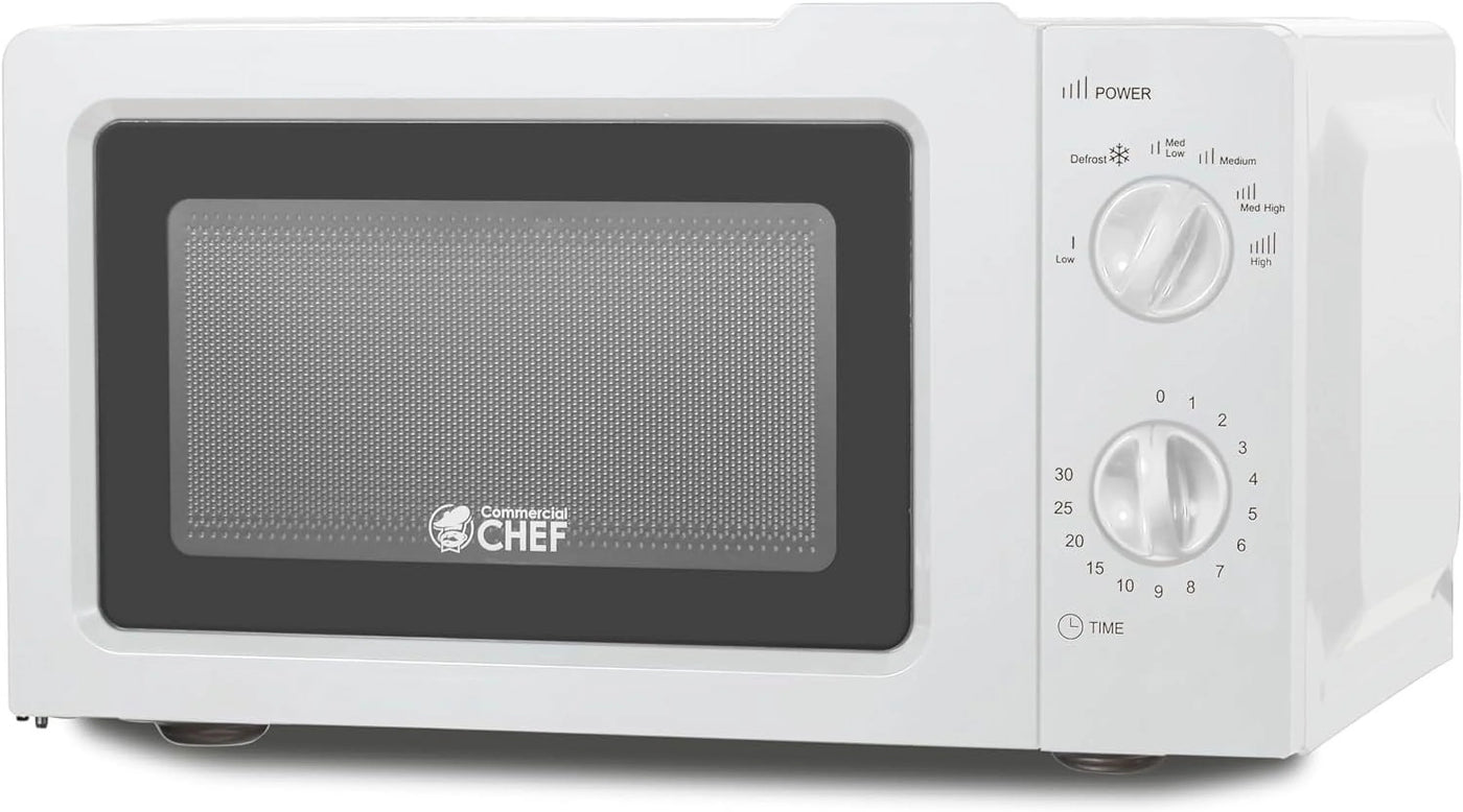 0.6 Cubic Foot Microwave with 6 Power Levels, Small Microwave with Grip Handle, 600W Countertop Microwave with 30 Minute Timer and Mechanical Dial Controls, Black