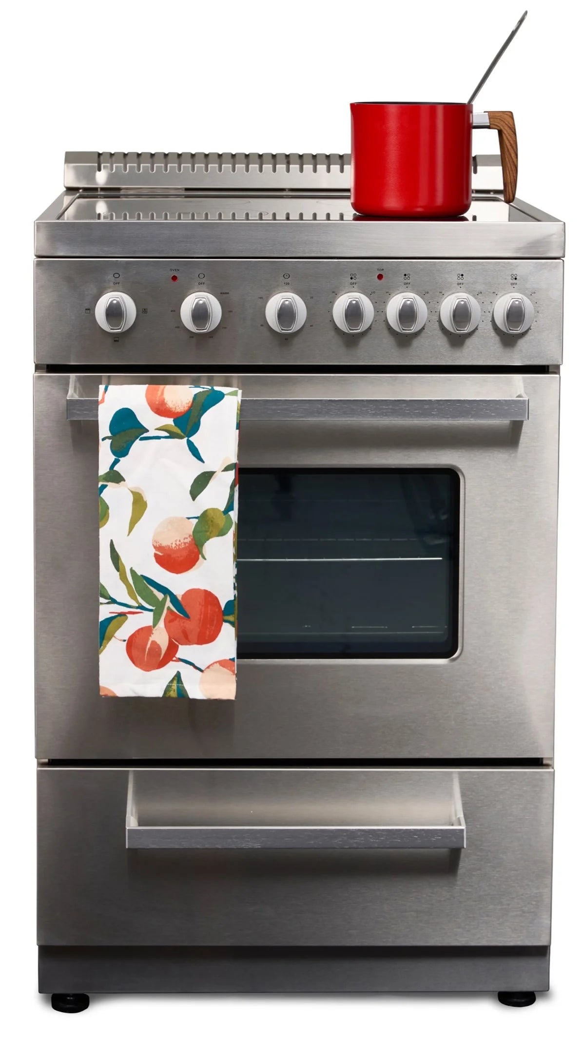 Premium Levella 24" Freestanding Electric Range with 4 Burners and 2.6 Cu. Ft. Oven Capacity