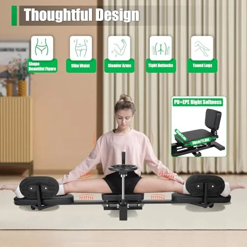 Leg Stretcher Machine, Split Leg Training Stretching, 200 Degrees pro Leg Stretching Machine, PU Cushion Inner Thigh Exercise Equipment, Flexibility Stretching Equipment for Dance, Home Gym Exercise