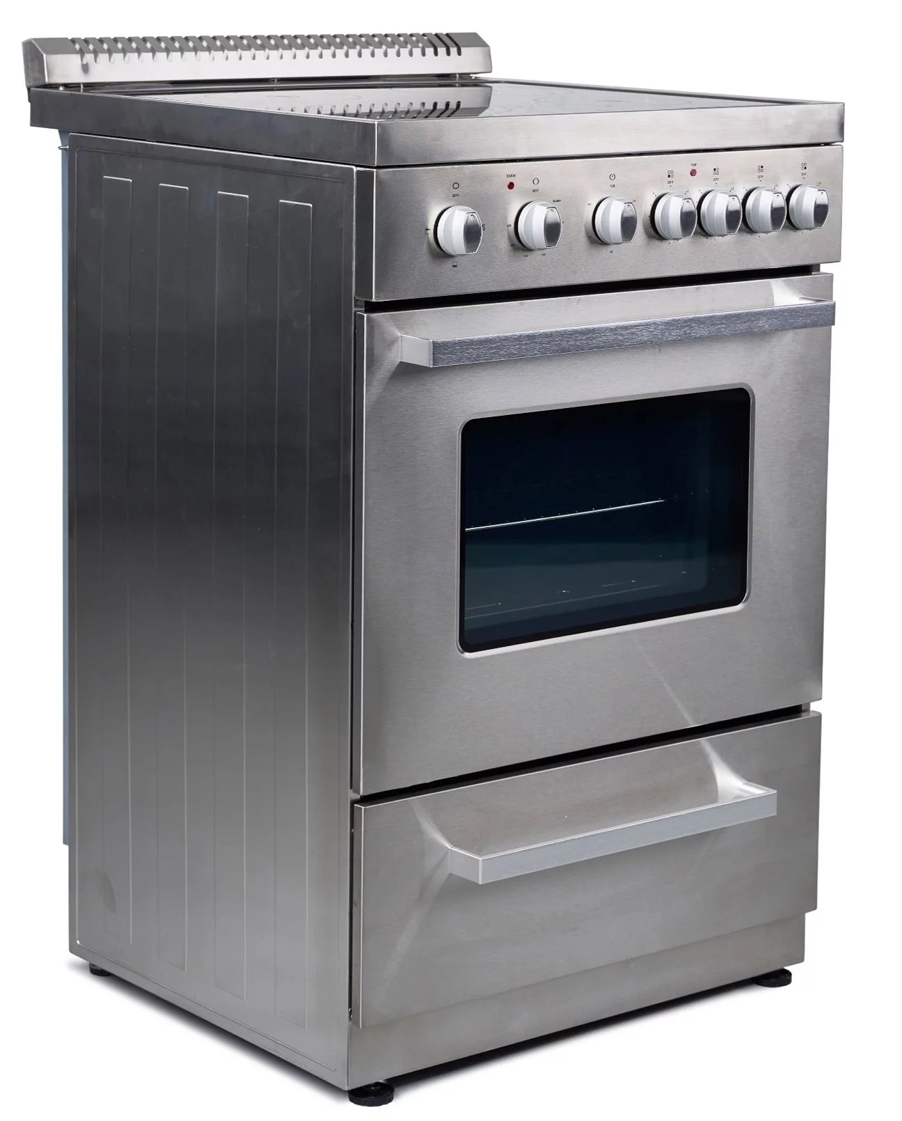 Premium Levella 24" Freestanding Electric Range with 4 Burners and 2.6 Cu. Ft. Oven Capacity