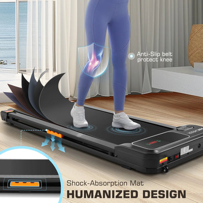 ANCHEER Walking Pad Treadmill&Under Desk Treadmill for Home&Office, Speed Range 0.6~3.8mph, 240 lbs Weight Capacity